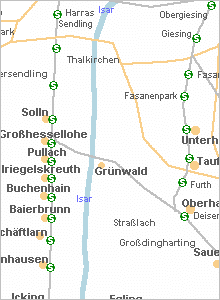 Karte vergrößern - Grünwald in Oberbayern