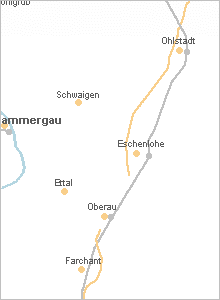 Karte vergrößern - Eschenlohe in Oberbayern