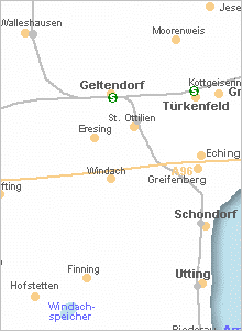 Karte vergrößern - Eresing in Oberbayern
