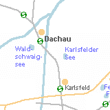 Karte vom Karlsfelder See zwischen Dachau und Karlsfeld