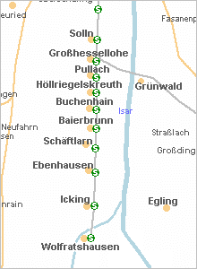 Karte vergrößern - Pullach in Oberbayern