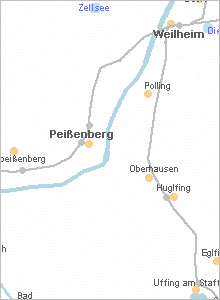 Karte vergrößern - Peißenberg in Oberbayern
