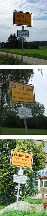 Eresing, St. Ottilien, Pflaumdorf und Algertshausen