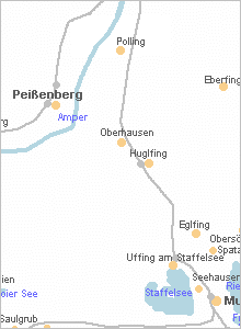 Karte vergrößern - Huglfing in Oberbayern