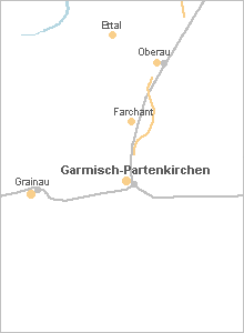 Karte vergrößern - Garmisch-Partenkirchen in Oberbayern