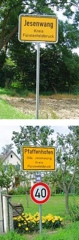 Jesenwang, Bergkirchen, Pfaffenhofen und Sankt Willibald