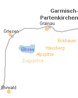 Karte von der Zugspitze