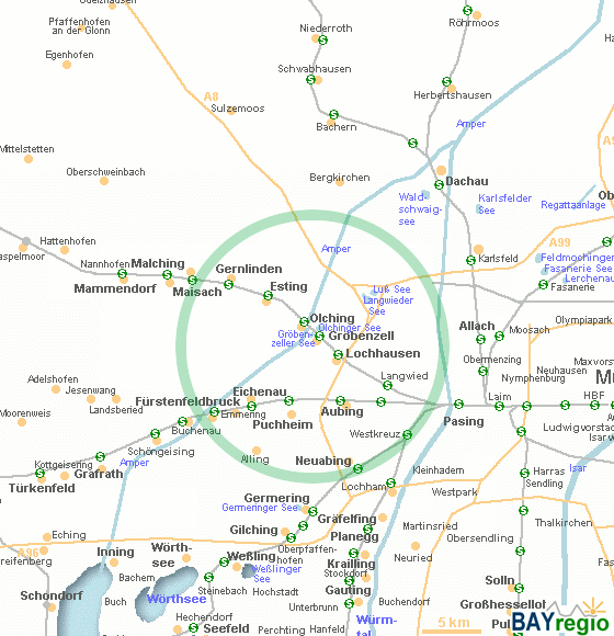 Gröbenzell  und Umgebung