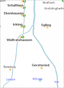 Karte vergrößern - Icking in Oberbayern