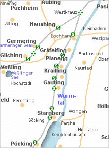 Karte vergrößern - Gräfelfing in Oberbayern