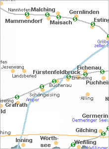 Karte vergrößern - Fürstenfeldbruck/Aich in Oberbayern