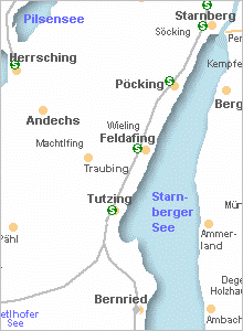 Karte vergrößern - Tutzing - Traubing in Oberbayern