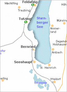 Karte vergrößern - Bernried am Starnberger See in Oberbayern
