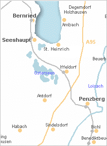 Größere Karte Karte vergrößern - Iffeldorf in Oberbayern