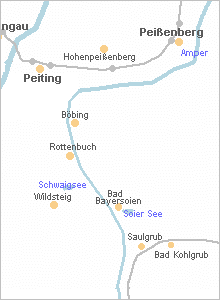 Größere Karte Karte vergrößern - Bad Bayersoien in Oberbayern