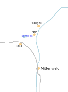 Karte vergrößern - Wallgau in Oberbayern