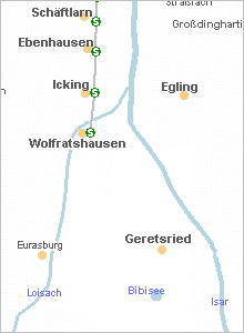 Karte vergrößern - Wolfratshausen in Oberbayern