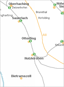 Karte vergrößern - Otterfing in Oberbayern