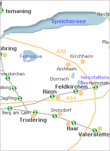 Größere Karte Karte vergrößern - Aschheim in Oberbayern