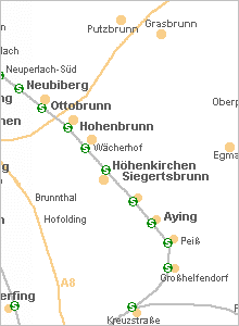 Größere Karte Karte vergrößern - Siegertsbrunn in Oberbayern