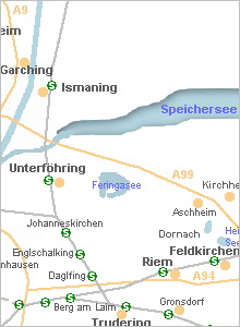 Größere Karte Karte vergrößern - Ismaning in Oberbayern