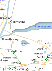 Größere Karte Karte vergrößern - Unterföhring in Oberbayern