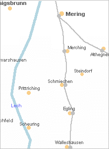 Karte vergrößern - Schmiechen in Oberbayern