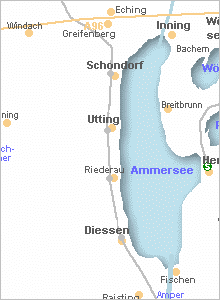Karte vergrößern - Utting am Ammersee in Oberbayern